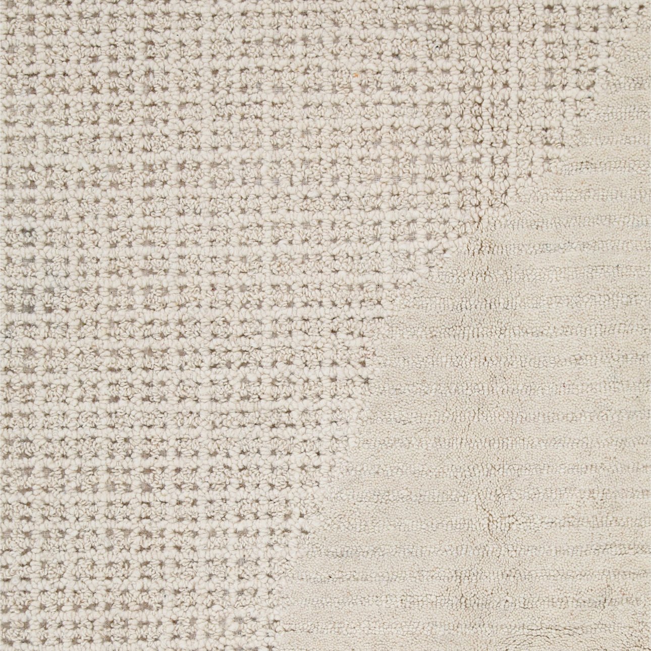 Ivory Hand Tufted Wool Rug 72 in Wide