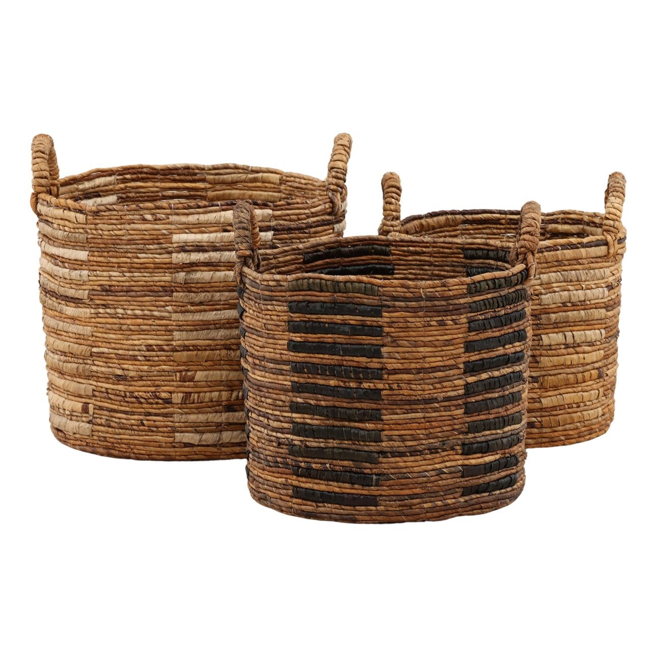 Natural Woven Banana Leaf and Raffia of 17.5 in Wide