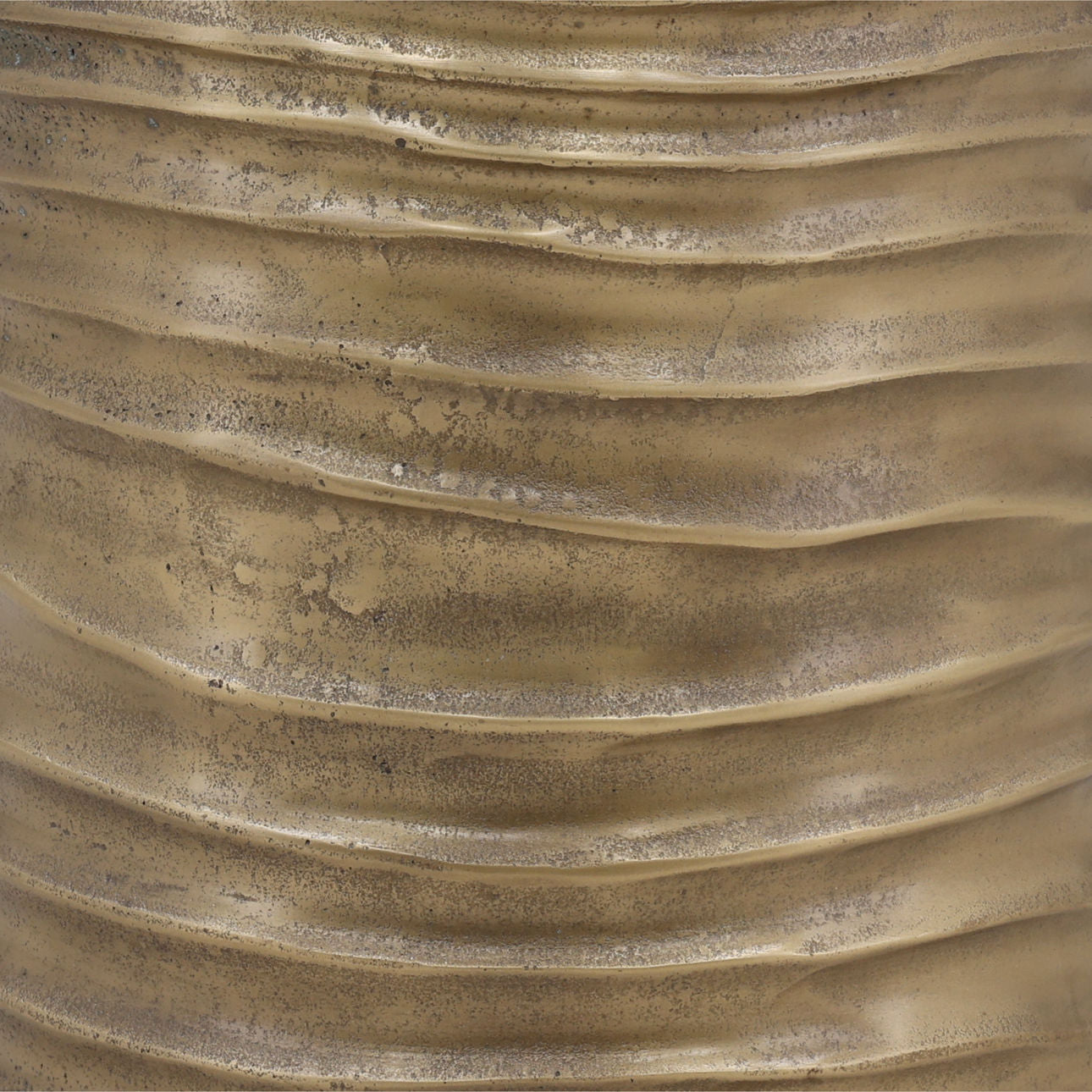 Antique Brass Aluminum Table 12.5 in Wide