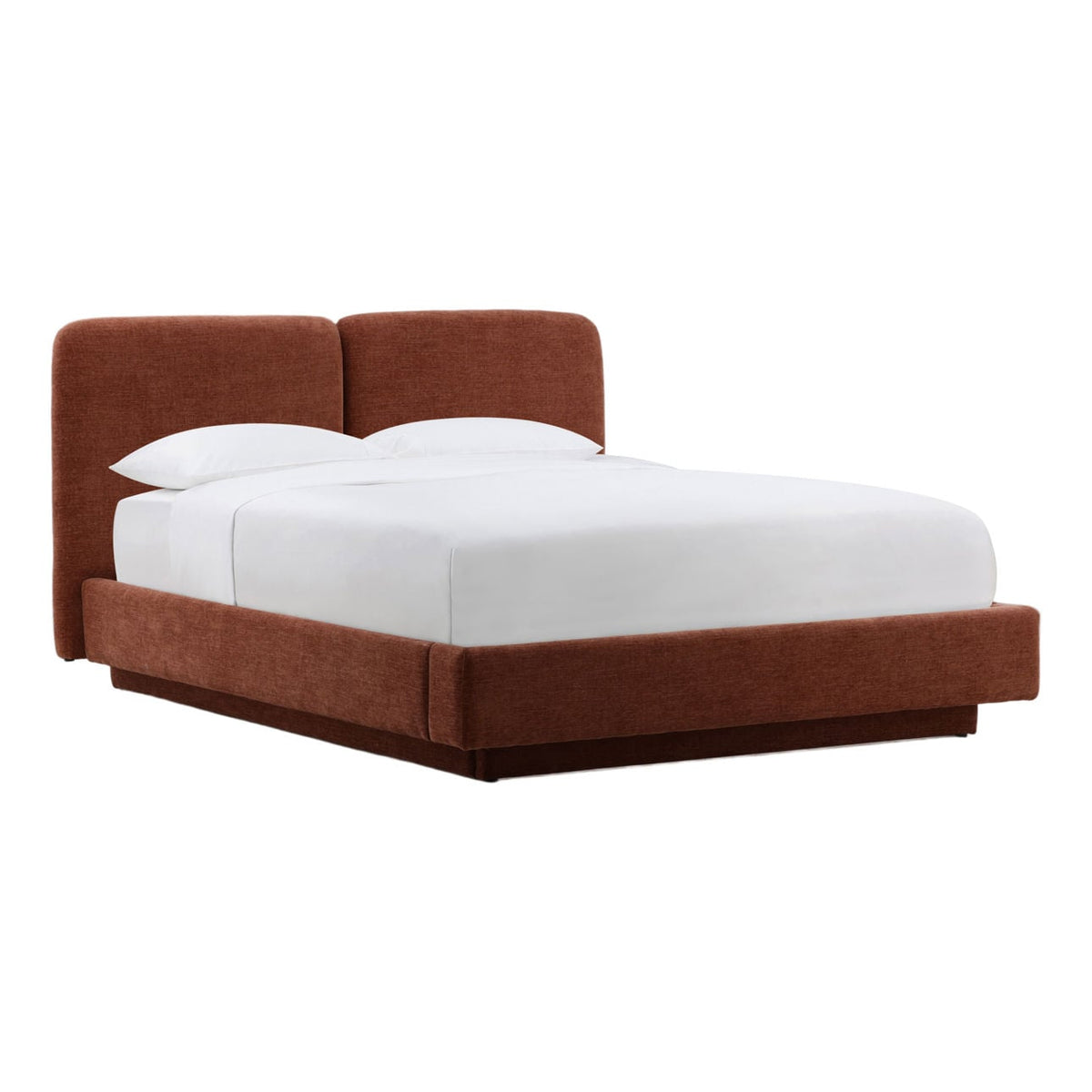 Modern Plain Woven Fabric Bed