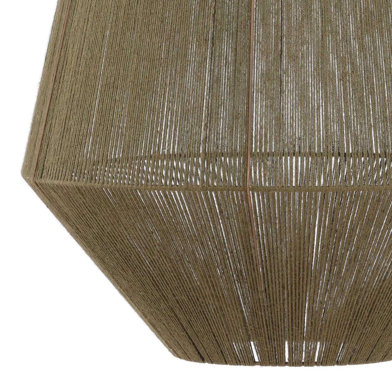 Olive Jute Rope and Steel Light 26.5 in Wide