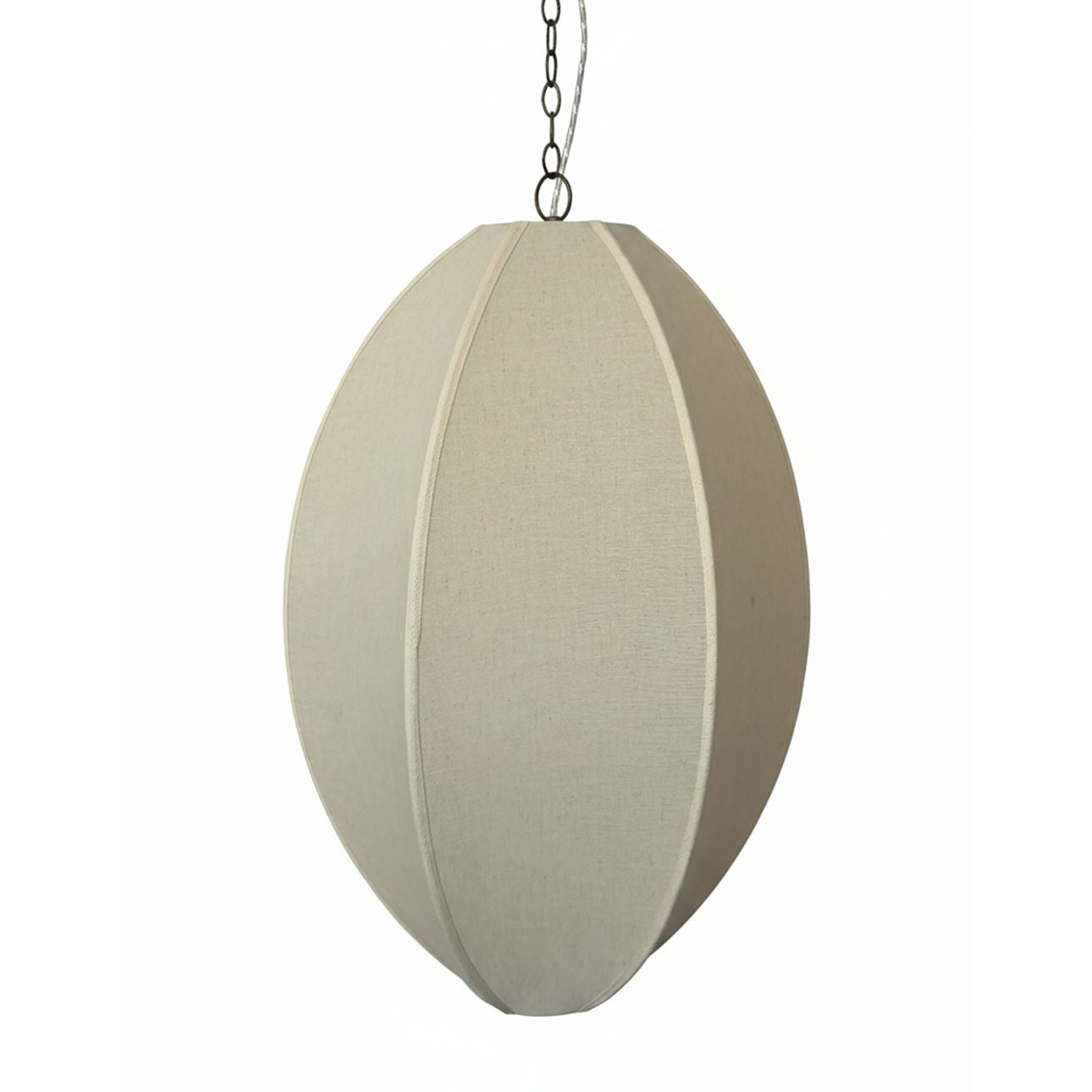 Cream Cotton Rope and Iron Light 19 in Wide