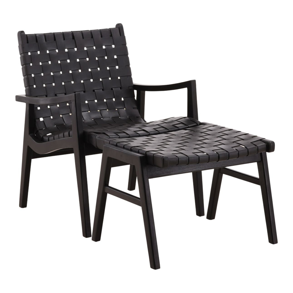 Artisan Geniune Leather and Teak Wood Home Accent