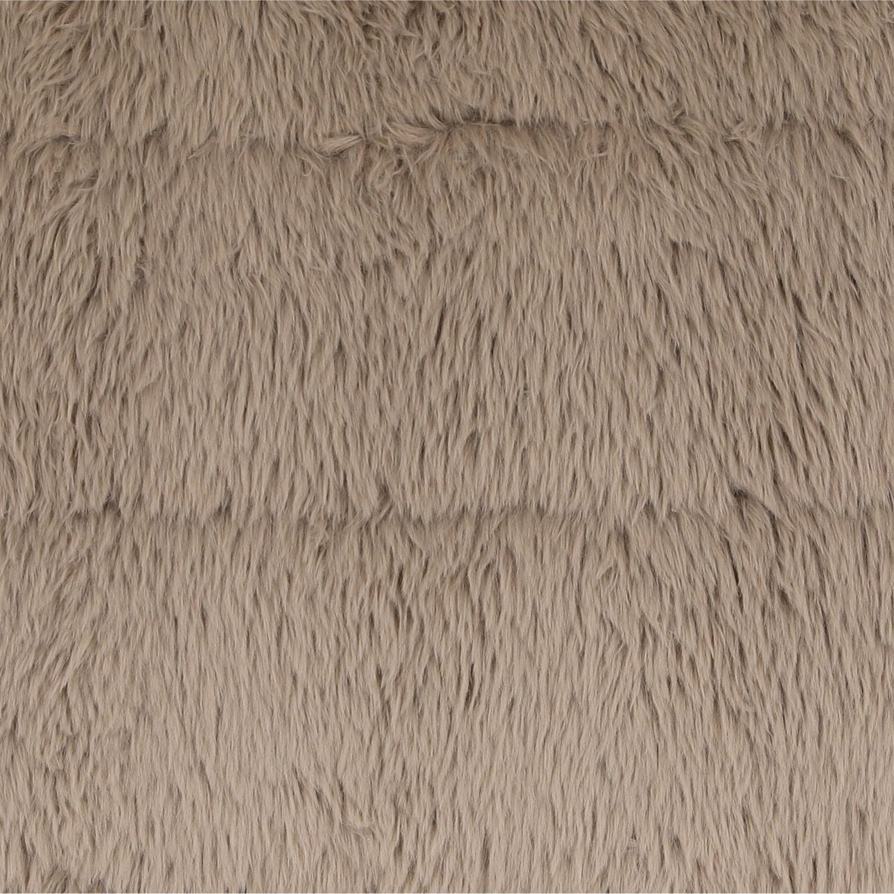 Grey and Dark Brown Faux Fur Fabric and Rubber Wood Chair 29.5 in Wide