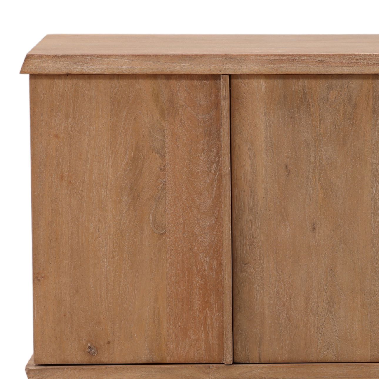 Light Natural Mango Wood Sideboard 104 in Wide