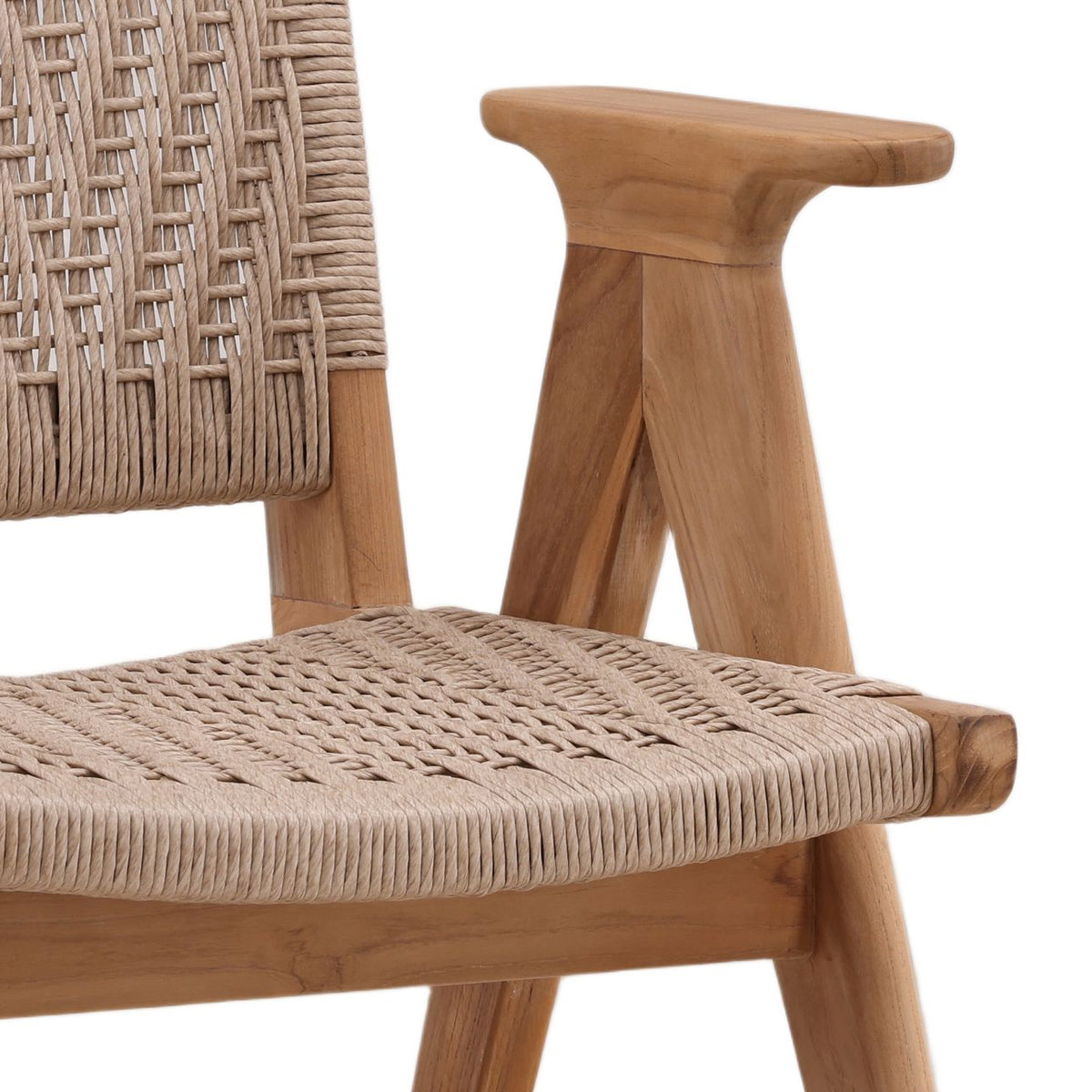 Signature Synthetic Rope and Teak Wood Dining Chair