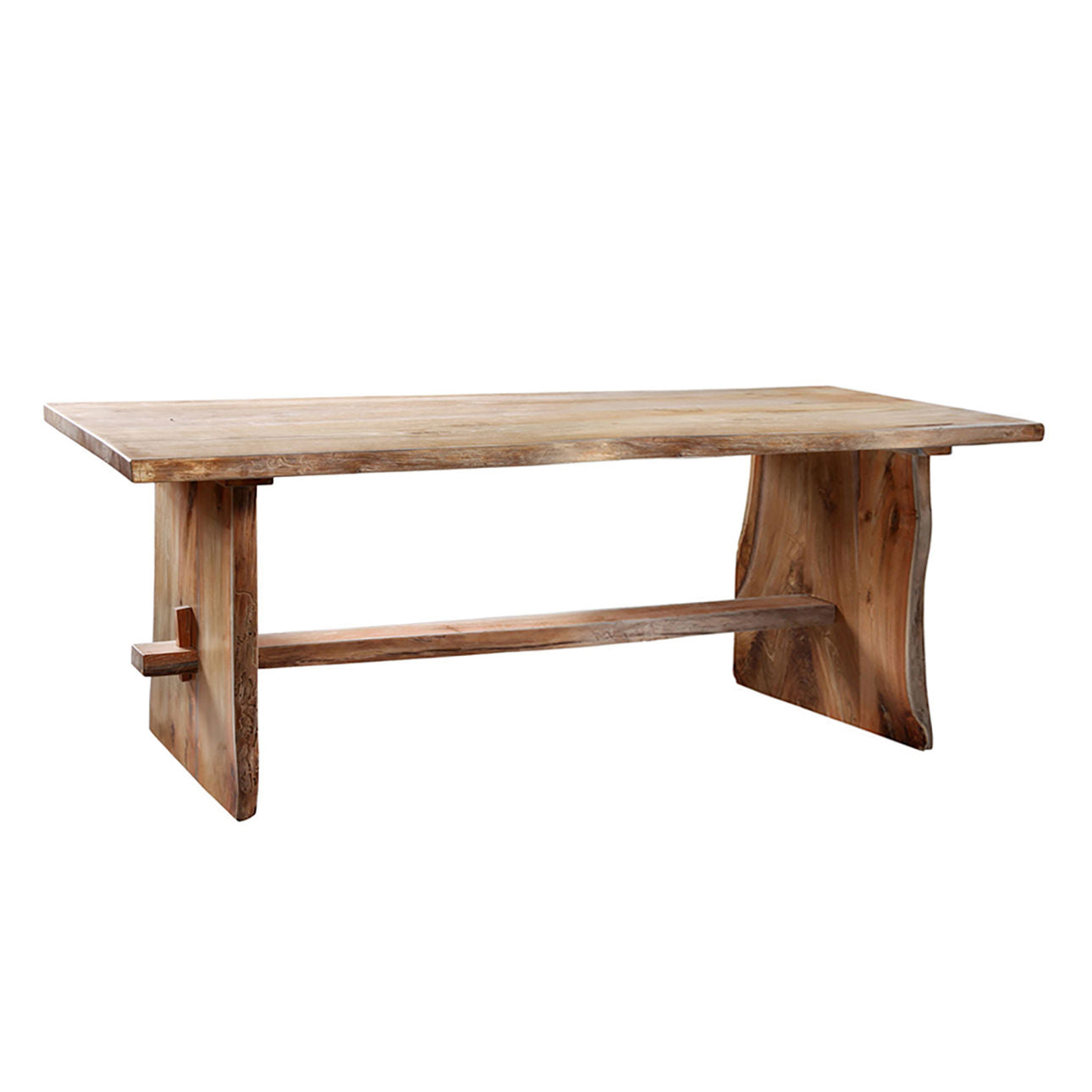 Natural, Unfinished Teak Wood Table 126 in Wide