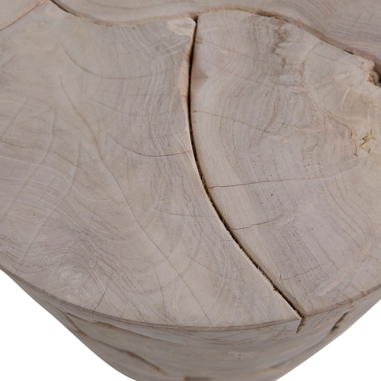 Bleached Teak Finish Teak Wood Table 17 in Wide