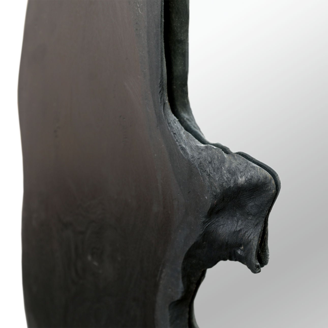 Black Suar Wood Frame Mirror 40.5 in Wide