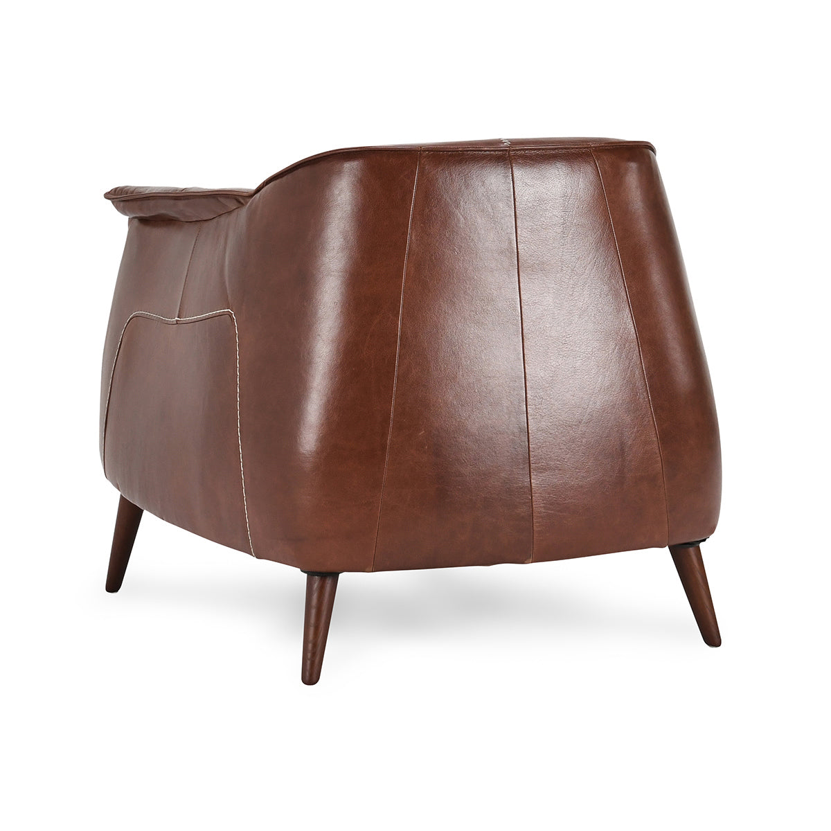 Spiced Brown Top Grain Leather Accent Chair Martel Accent Chair Collection