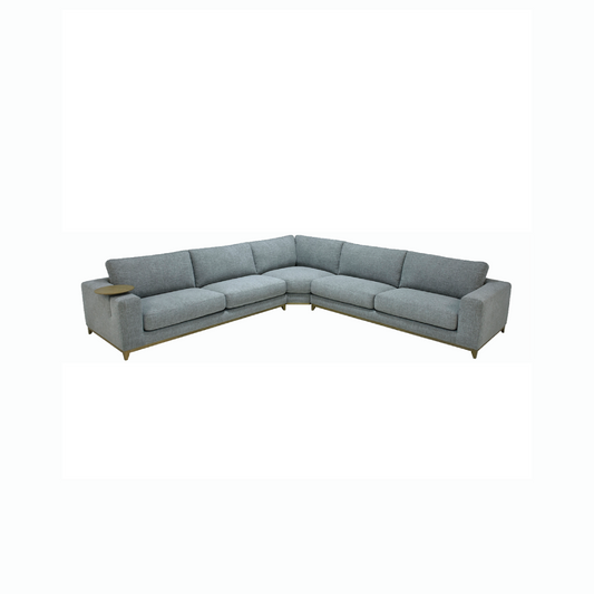 Gray 100% Polyester Sectional Donovan 3 Piece Sectional Collection