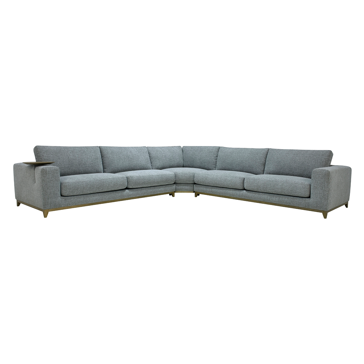 Gray 100% Polyester Sectional Donovan 3 Piece Sectional Collection