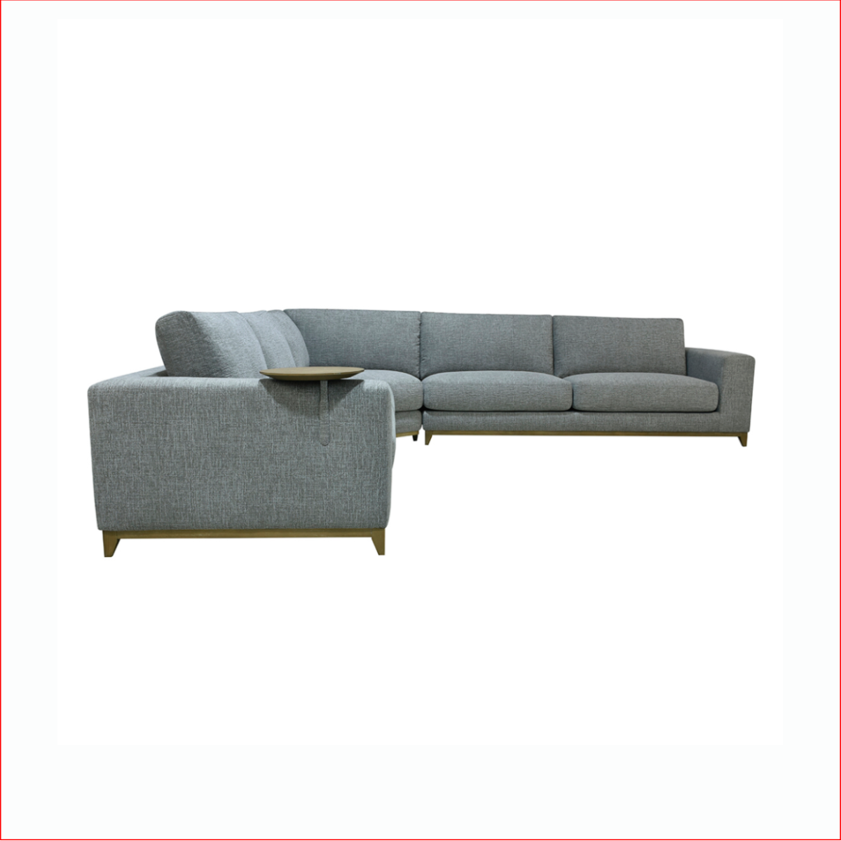 Gray 100% Polyester Sectional Donovan 3 Piece Sectional Collection
