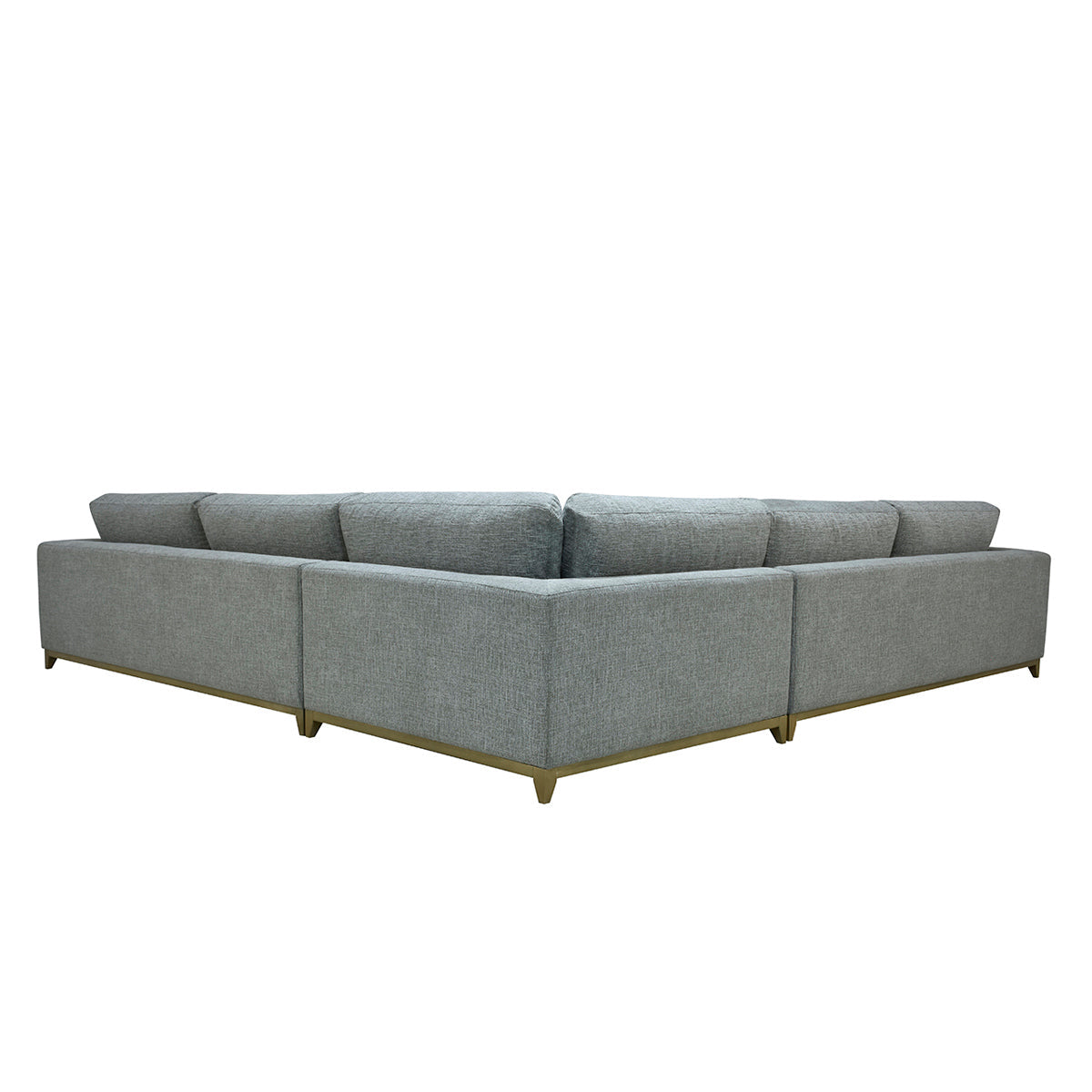 Gray 100% Polyester Sectional Donovan 3 Piece Sectional Collection