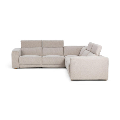 Gray 100% Polyester Sectional Knoxville 5pc Power Recliner Sectional Collection