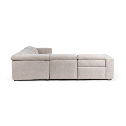 Gray 100% Polyester Sectional Knoxville 5pc Power Recliner Sectional Collection