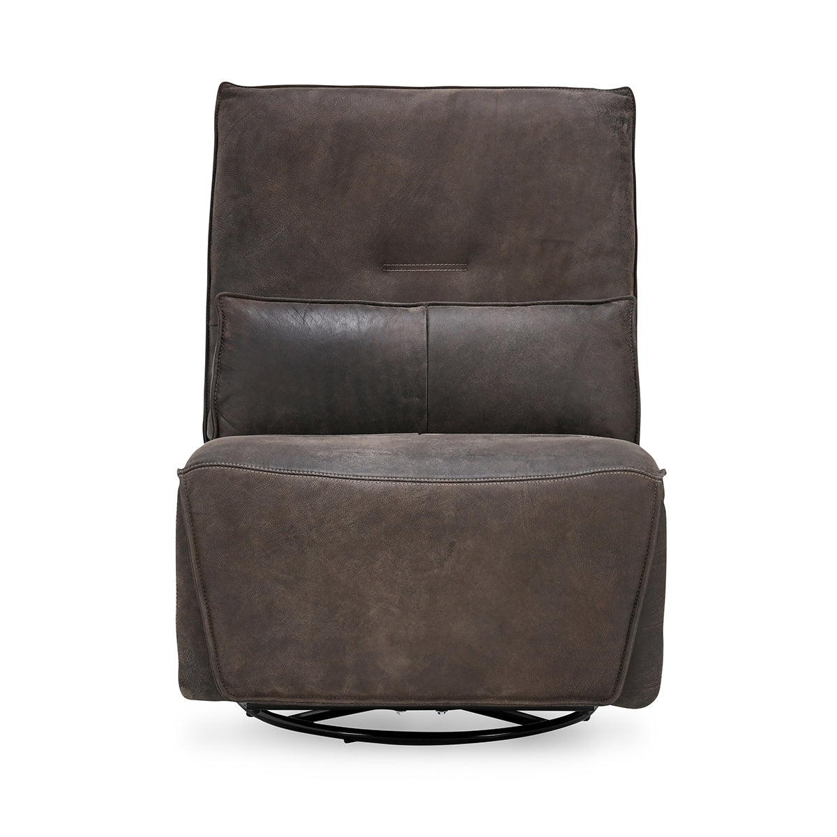 Rustic Brown 100% Top Grain Leather Accent Chair Paige Swivel Power Recliner Collection