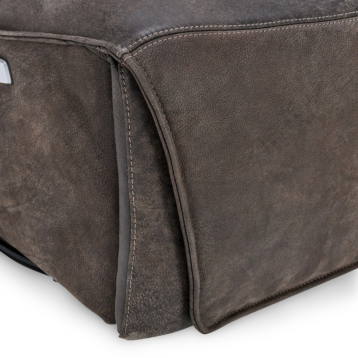 Rustic Brown 100% Top Grain Leather Accent Chair Paige Swivel Power Recliner Collection