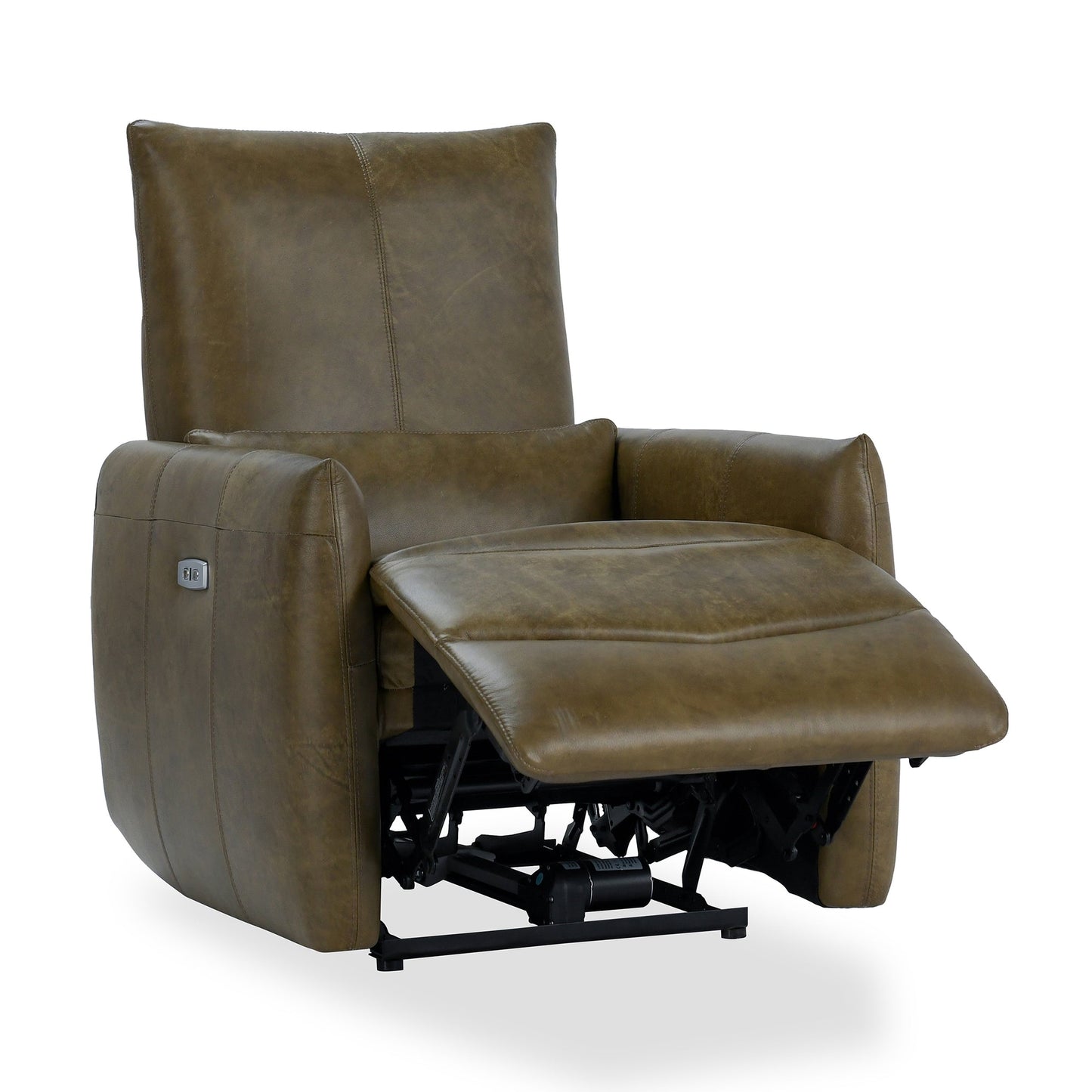 Earth Brown Top Grain Leather Accent Chair Thaya Power Recliner Collection