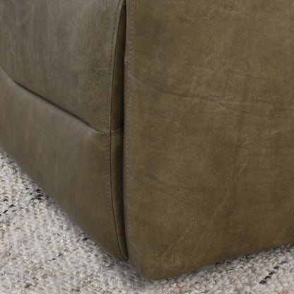Earth Brown Top Grain Leather Accent Chair Thaya Power Recliner Collection
