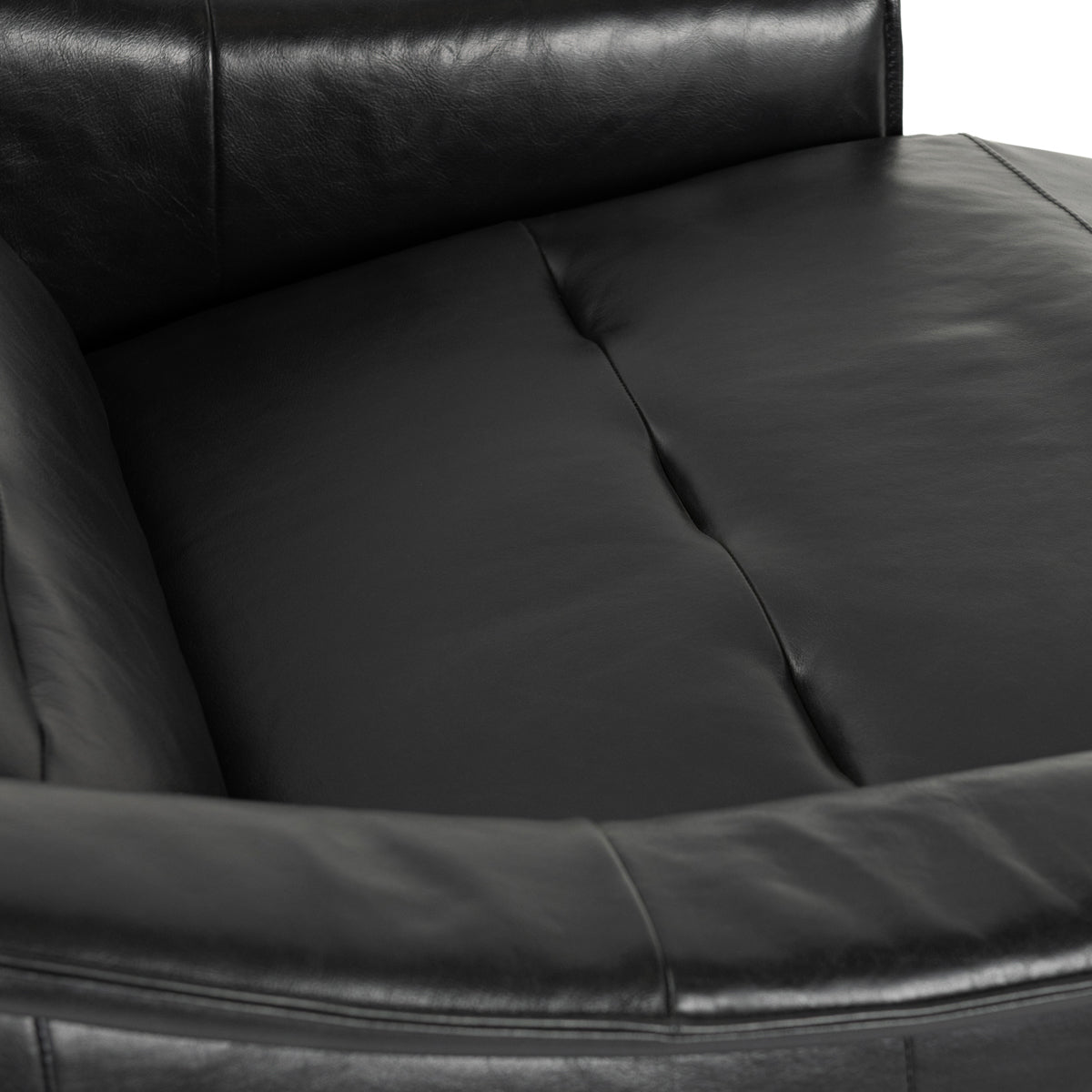 Black Top Grain Leather Accent Chair Cullman Power Recliner Collection