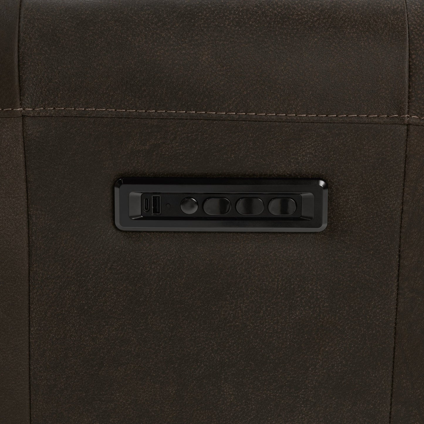 Dark Brown 100% Top Grain Leather Accent Chair Vivica Power Recliner Collection