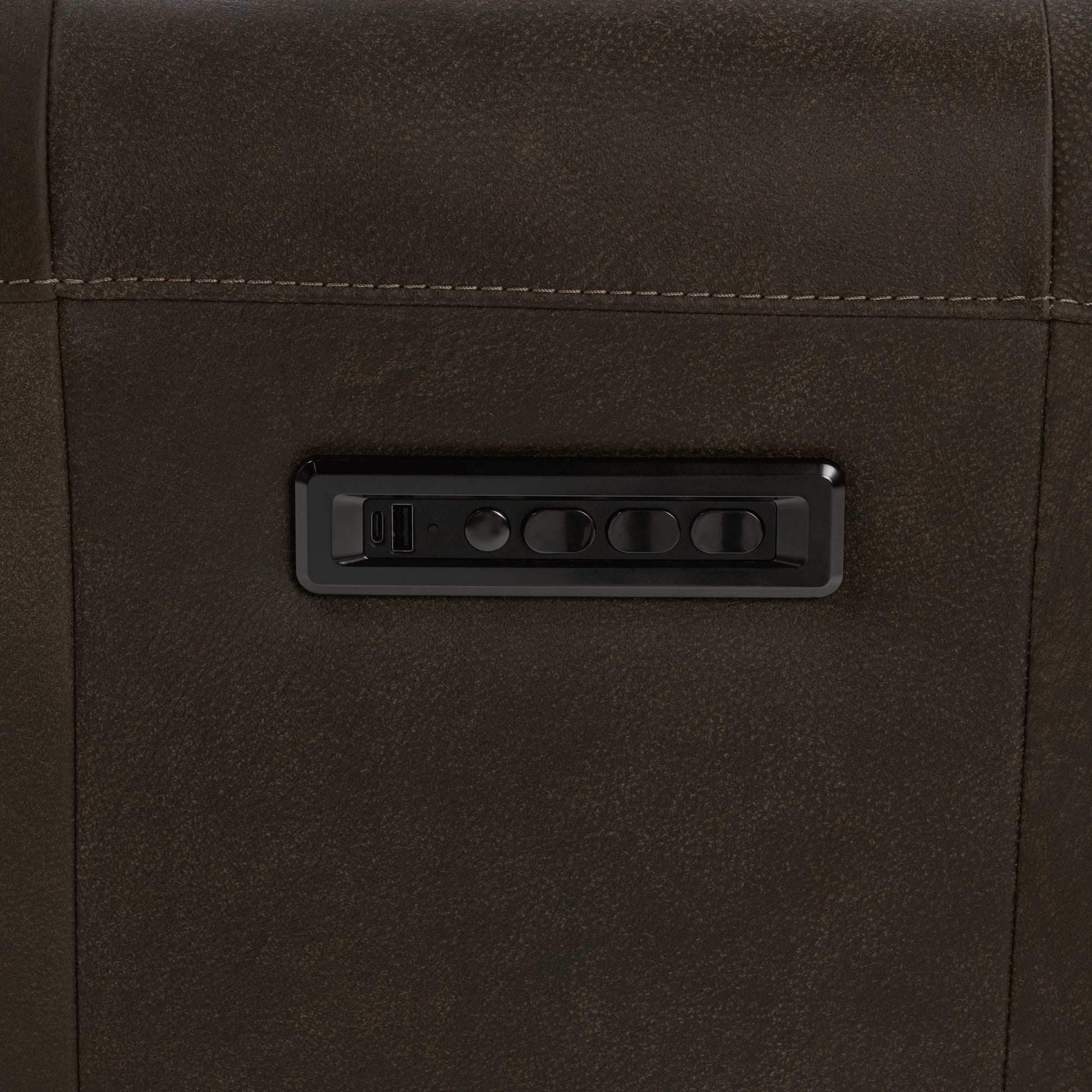 Dark Brown 100% Top Grain Leather Accent Chair Vivica Power Recliner Collection