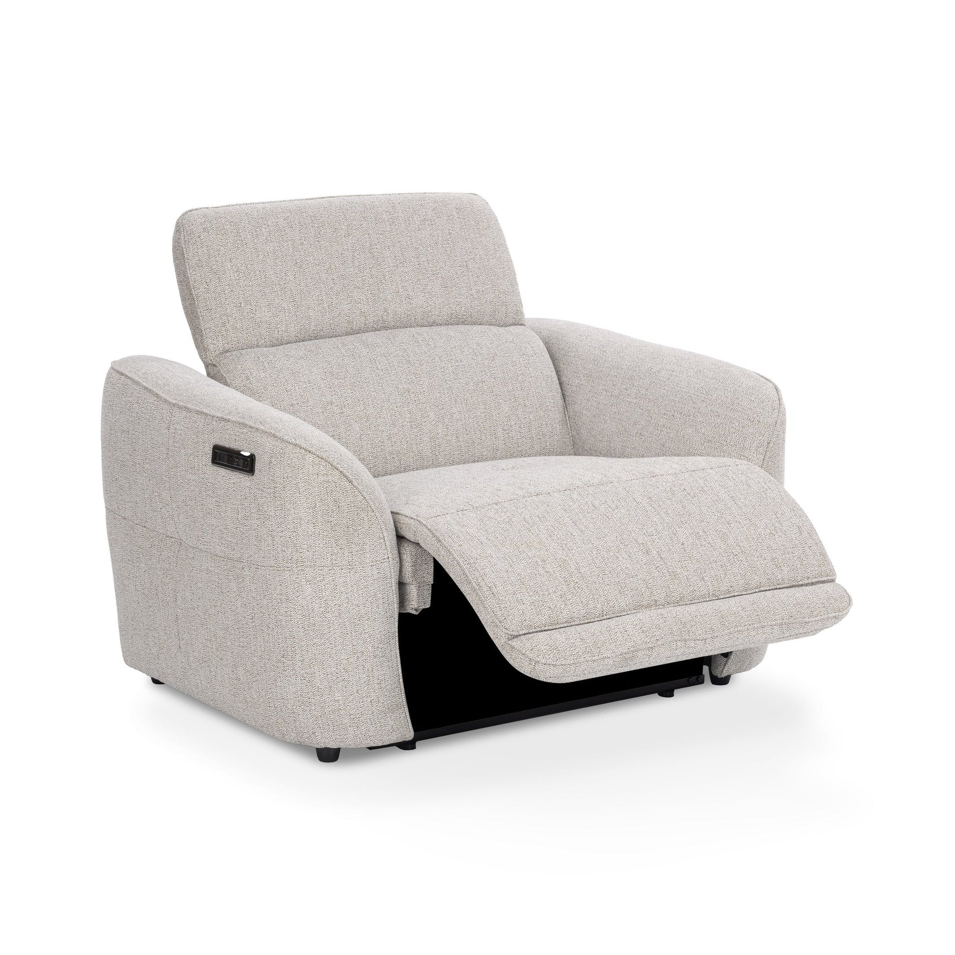 Gray 100% Polyester Accent Chair Ostend Power Recliner Collection