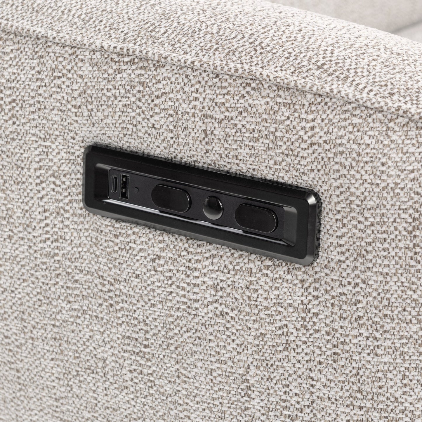 Gray 100% Polyester Accent Chair Ostend Power Recliner Collection