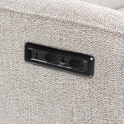 Gray 100% Polyester Accent Chair Ostend Power Recliner Collection