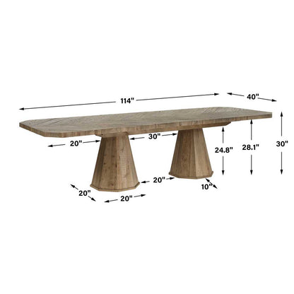 Greystone 6 Dining Table, 2 CARTONS