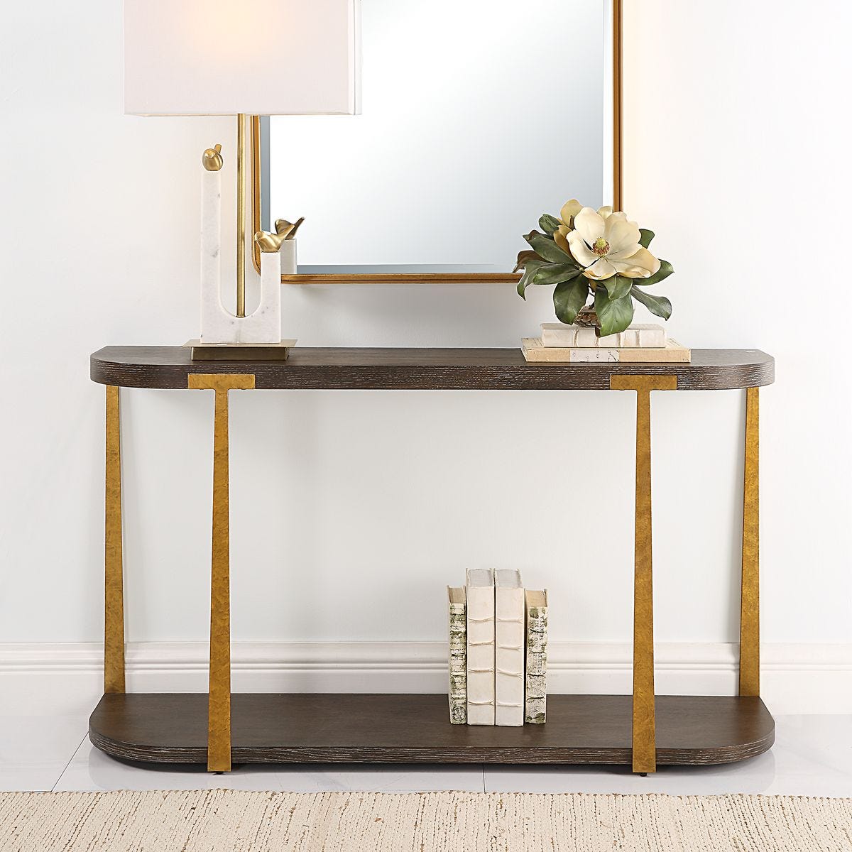 Caspian 4 Console Table, Walnut