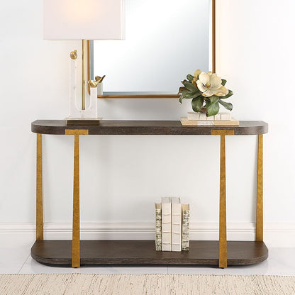 Caspian 4 Console Table, Walnut