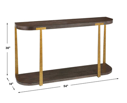Caspian 4 Console Table, Walnut