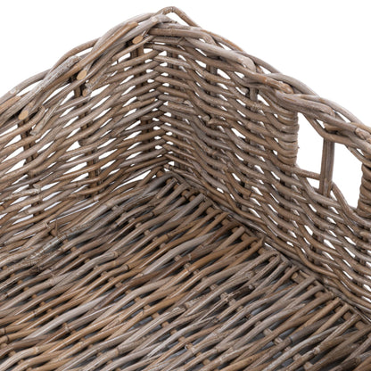 Gray Kubu Racks & Basket Kubu Rattan Short Basket Collection