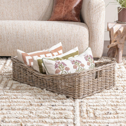 Gray Kubu Racks & Basket Kubu Rattan Short Basket Collection