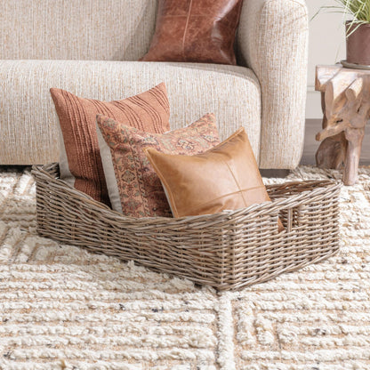 Gray Kubu Racks & Basket Kubu Rattan Short Basket Collection