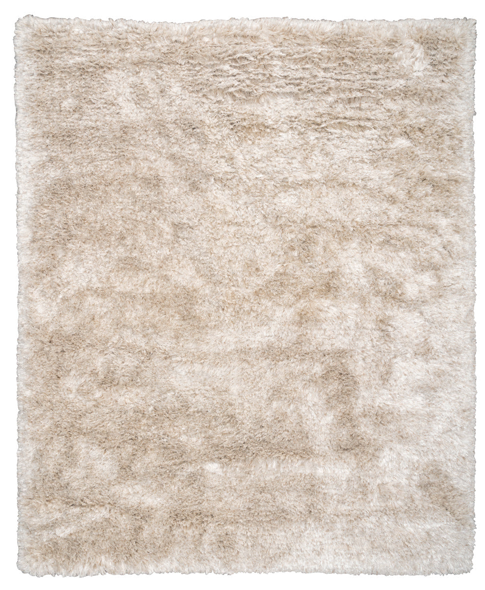 Ivory 60% Polyester Wool & Wool Blend The Ritz Shag Rug Collection