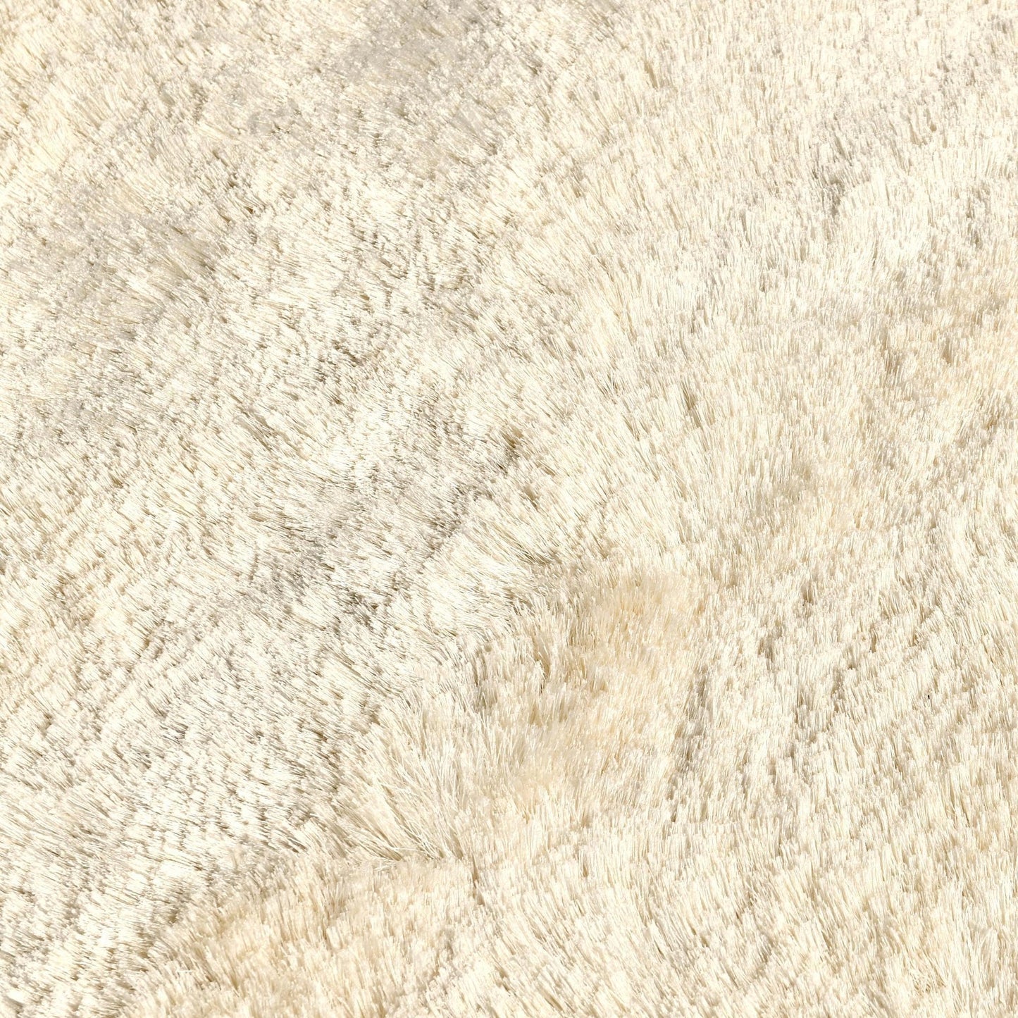 Ivory 80% Polyester Wool & Wool Blend Carter Shag Rug Collection