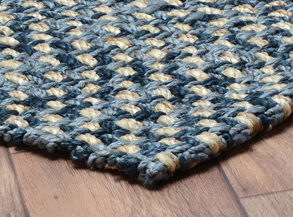 Bold Indigo Jute & Seagras Ladera Rug Collection