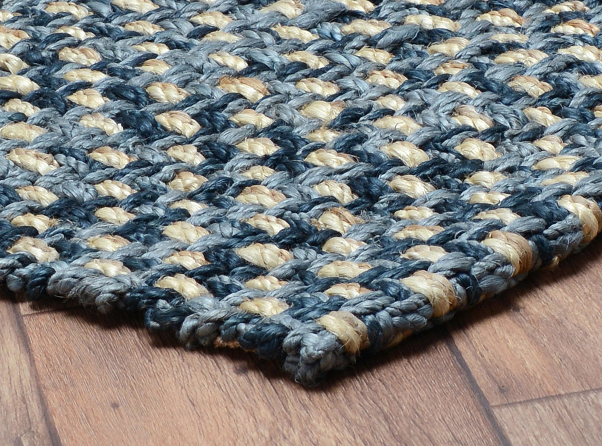 Bold Indigo Jute & Seagras Ladera Rug Collection