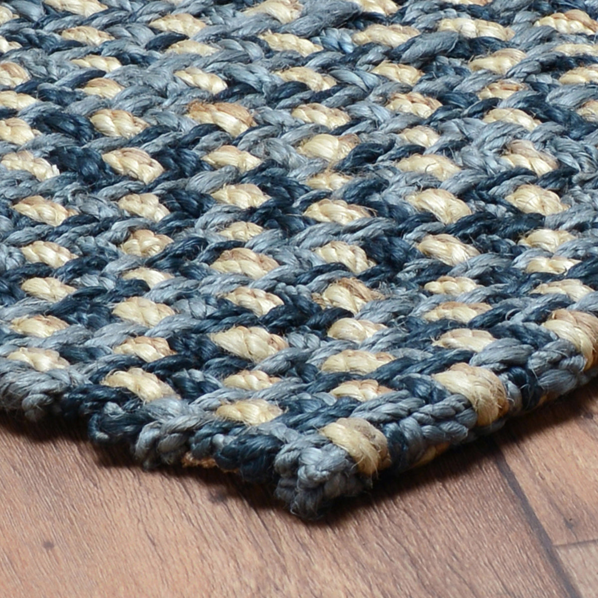 Bold Indigo Jute & Seagras Ladera Rug Collection