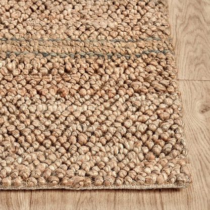 Gray 70% Jute Wool & Wool Blend Madrid Rug Collection