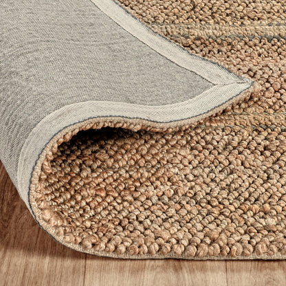 Gray 70% Jute Wool & Wool Blend Madrid Rug Collection