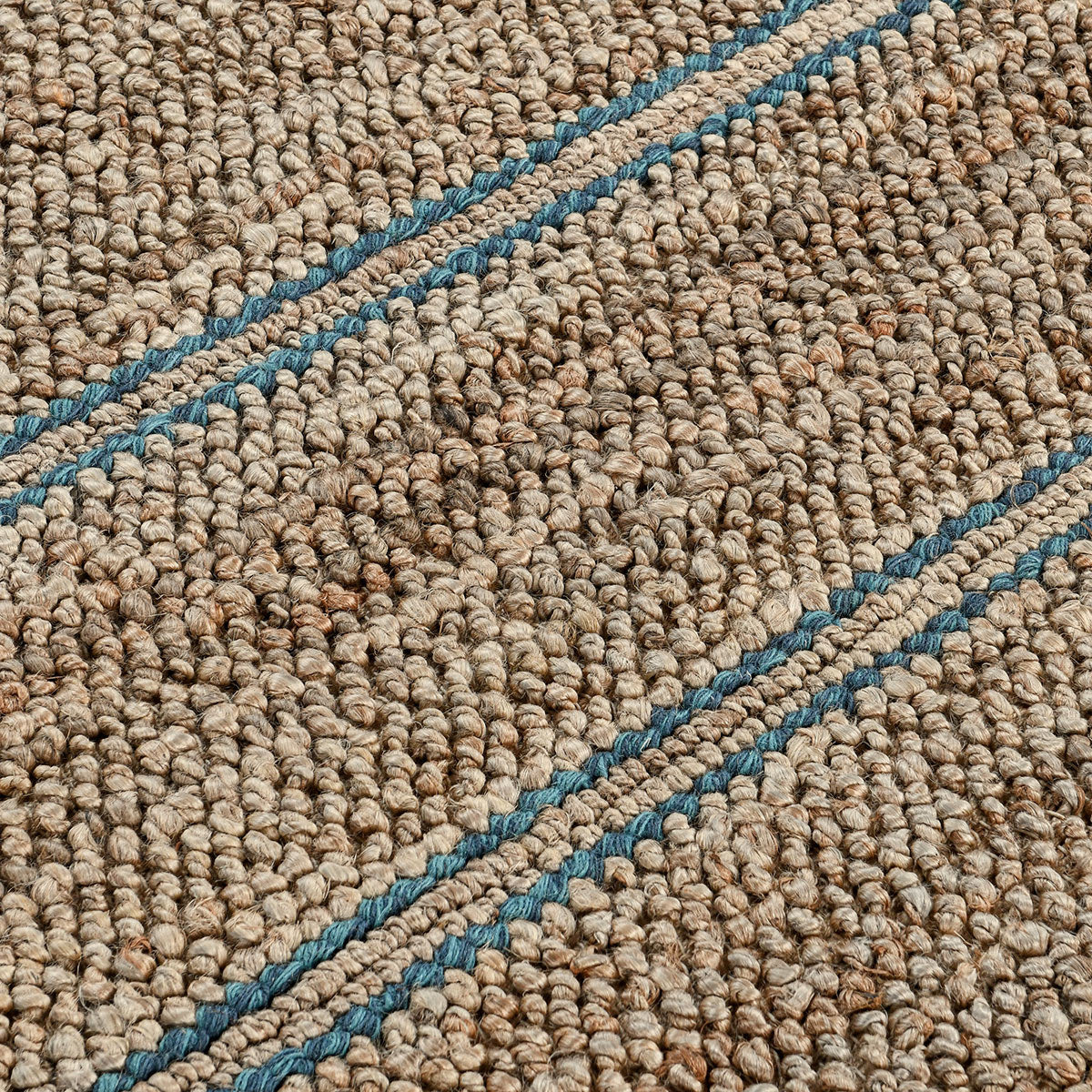 Navy 70% Jute Wool & Wool Blend Madrid Rug Collection