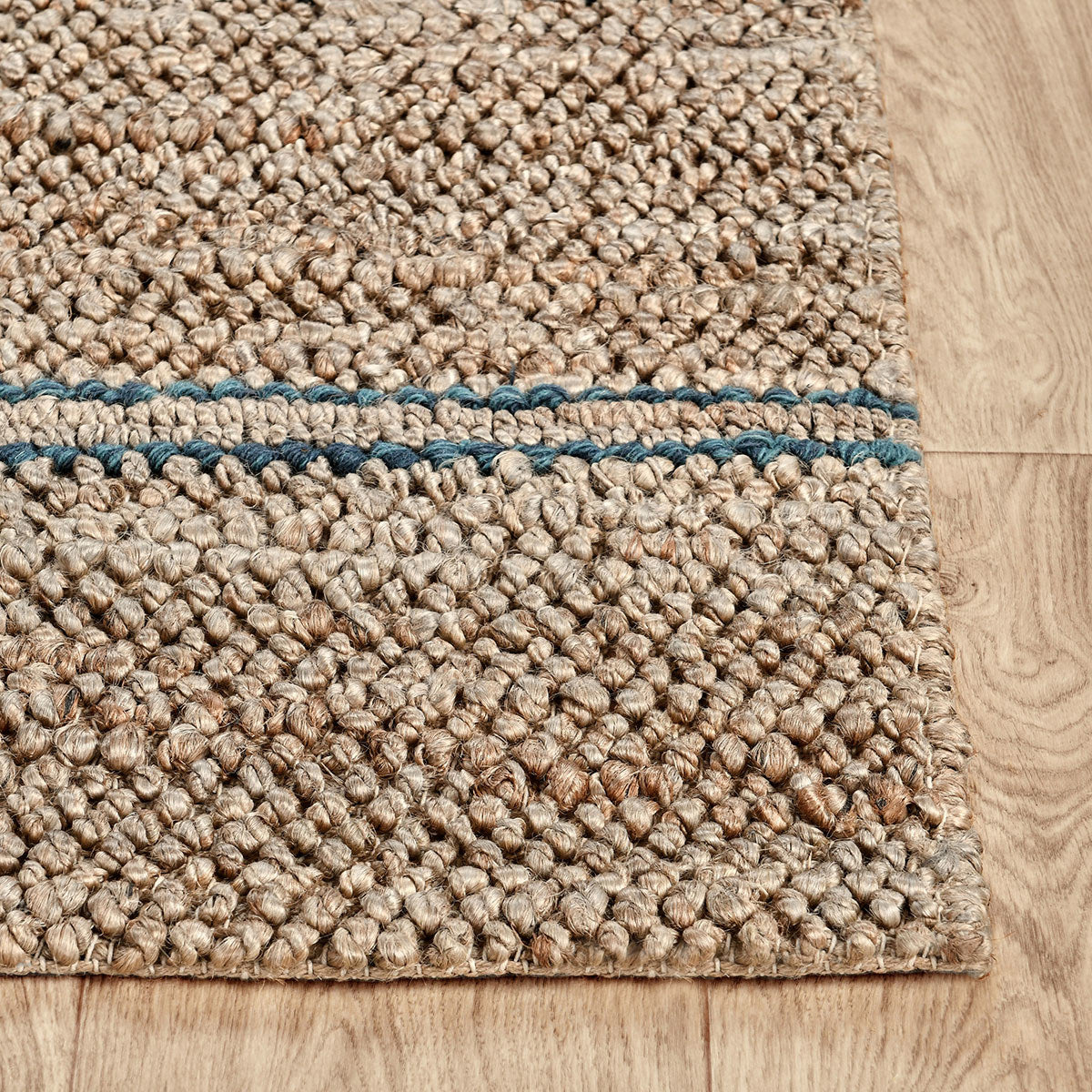 Navy 70% Jute Wool & Wool Blend Madrid Rug Collection