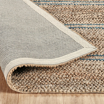 Navy 70% Jute Wool & Wool Blend Madrid Rug Collection