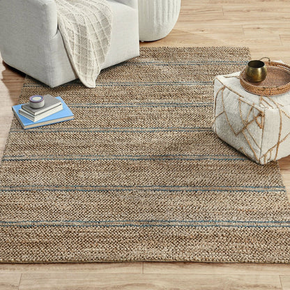 Navy 70% Jute Wool & Wool Blend Madrid Rug Collection