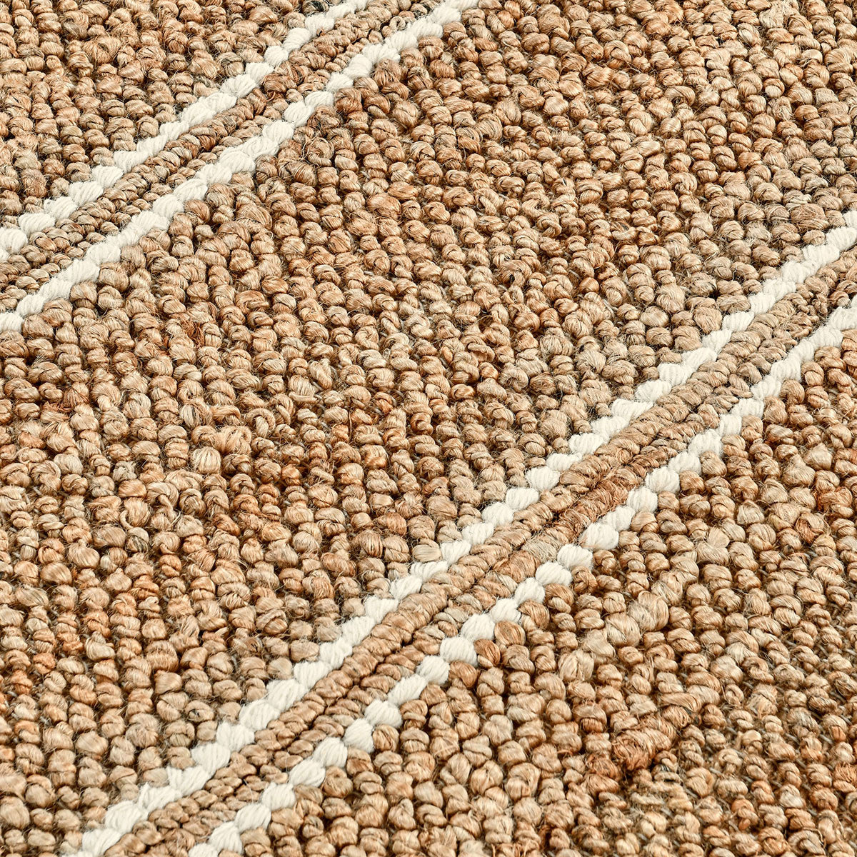 Ivory 70% Jute Wool & Wool Blend Madrid Rug Collection
