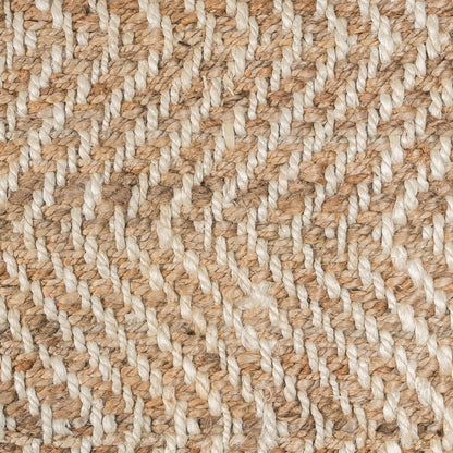 Natural/Ivory Jute & Seagras Herringbone Rug Collection
